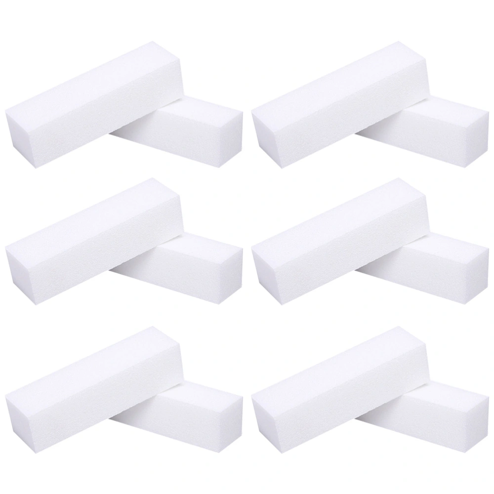 12pcs in 1 Set Nail Buffer Buffing Sanding Buffers Blocks Files Manicure Pedicure Care Tools for Women Manicurist(White)