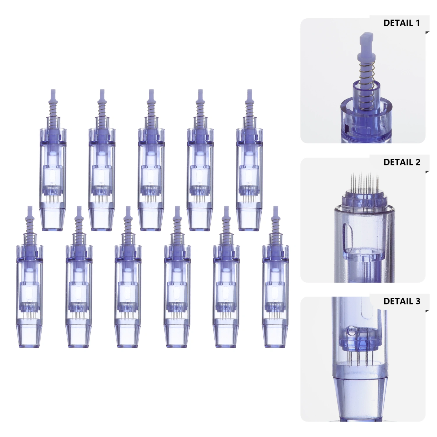 11 PCS 12 Pin Microneedling Replacement Cartridge Beauty Disposable Salon Needle