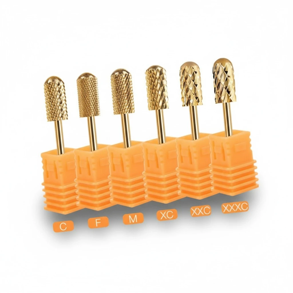 3pcs Nail Drill Bits Metal Nails Drill Bits Women Drill Bit Head Manicure Bits for Home Salon