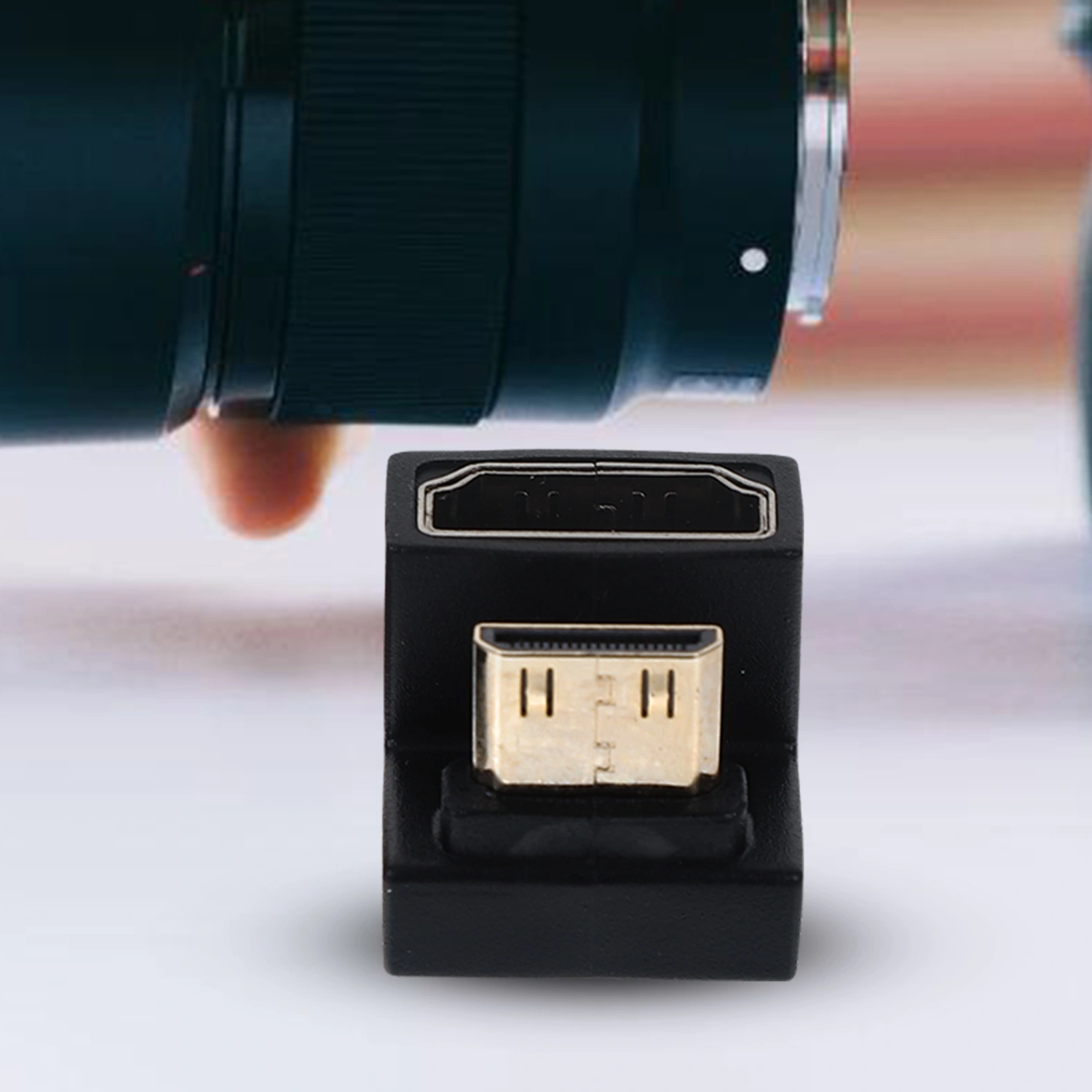 2pcs Video Connector Right Angle Tv Coupler Video Extension Converter Adapter