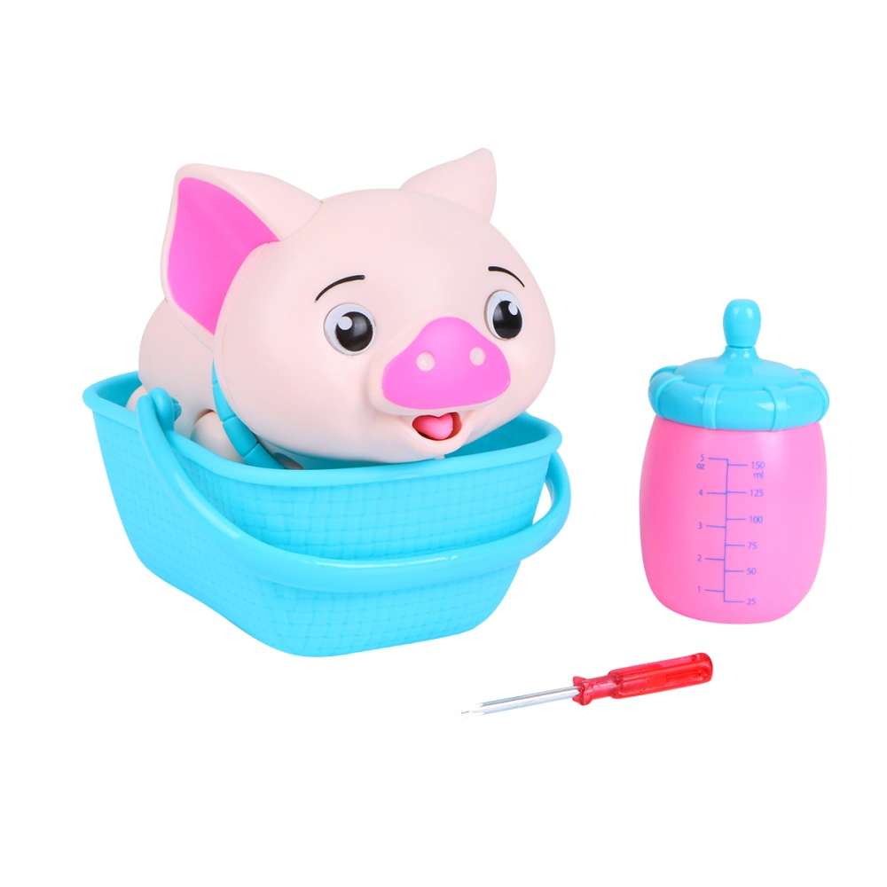 1Pc Intelligent Pet Feeding Toy Funny Pet Drinking Milk Toy Creative Electronic Induction Early Eaducational Toy (Pet Pig Styling without Battery)