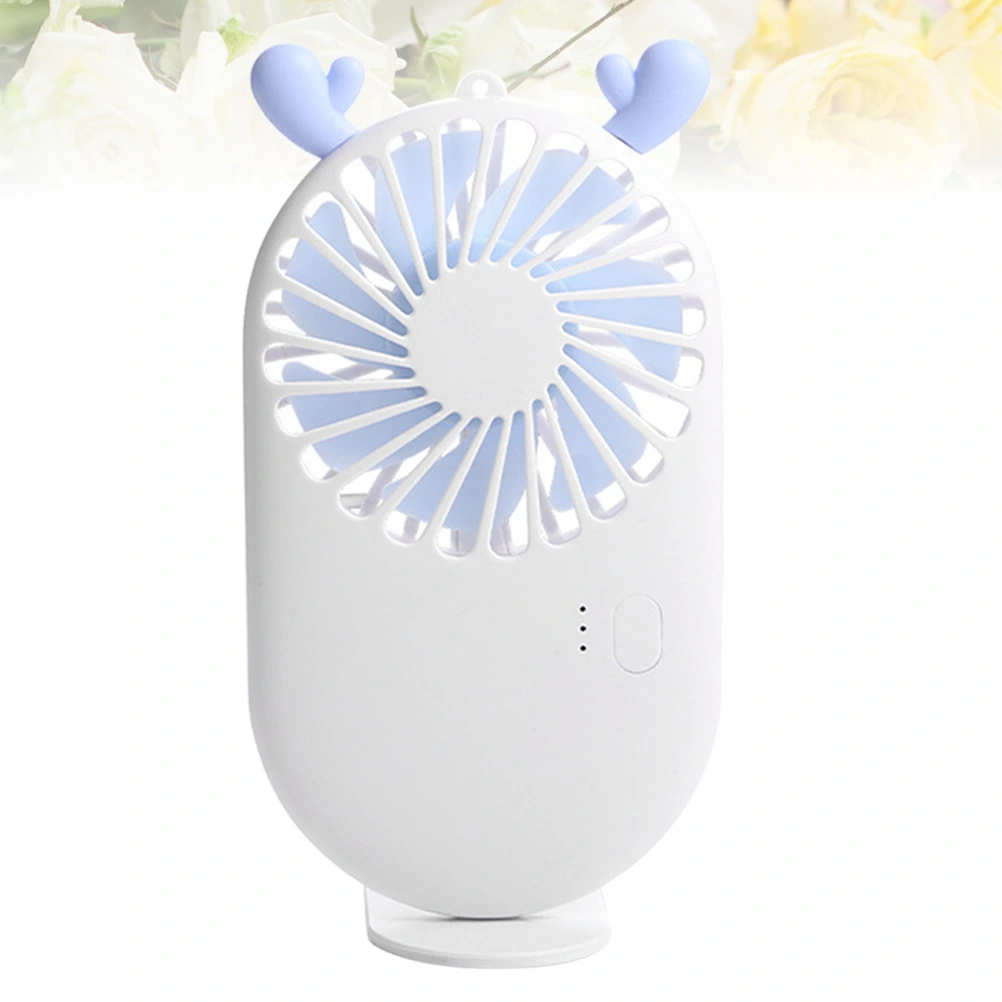 Pocket USB Charging Mini Fan Desktop Fan Portable Handheld Fan for Home Office (White)