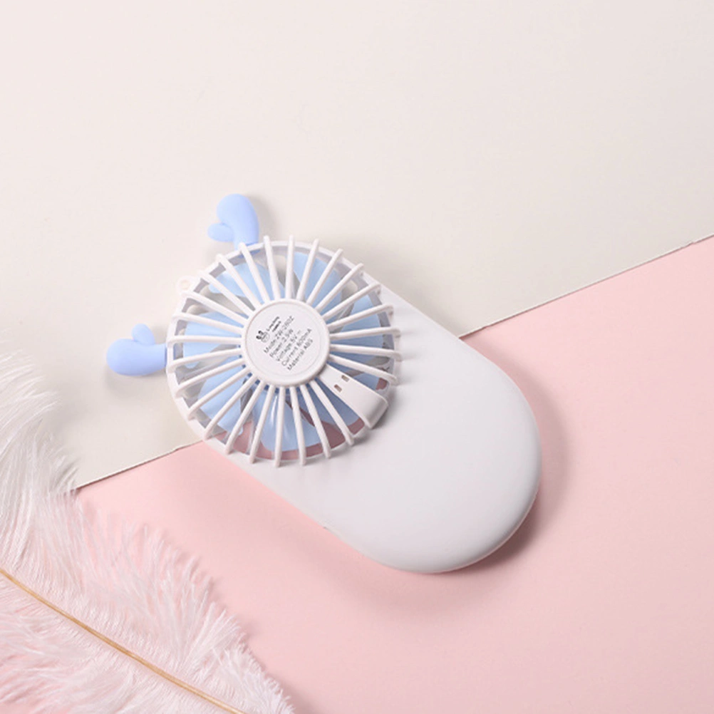 Pocket USB Charging Mini Fan Desktop Fan Portable Handheld Fan for Home Office (White)