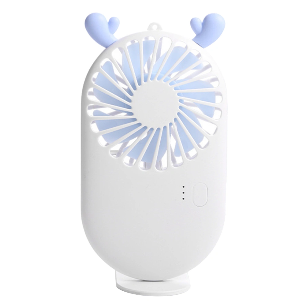 Pocket USB Charging Mini Fan Desktop Fan Portable Handheld Fan for Home Office (White)