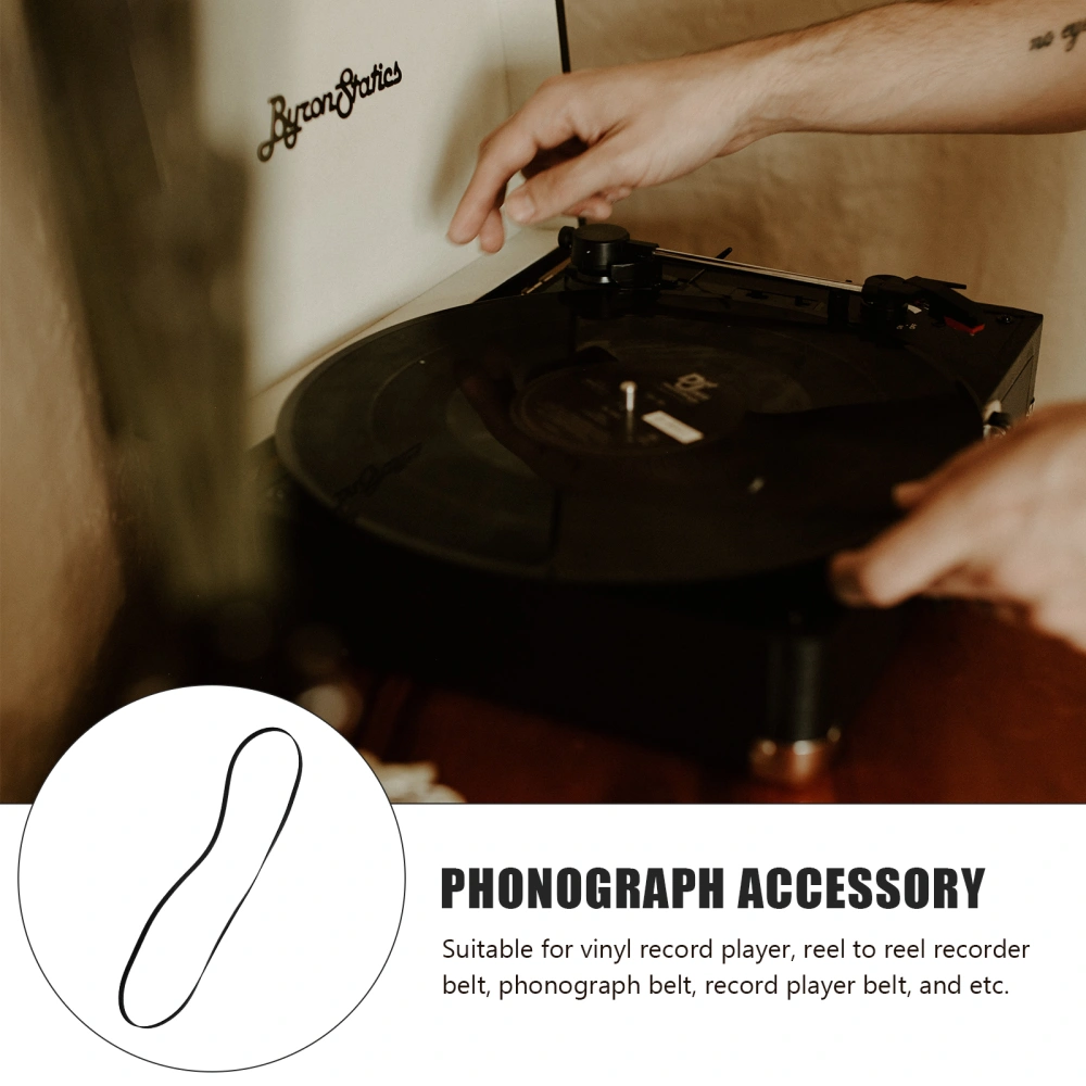  Rubber Turntable Belt Phonograph Record Player Belt for Record Player