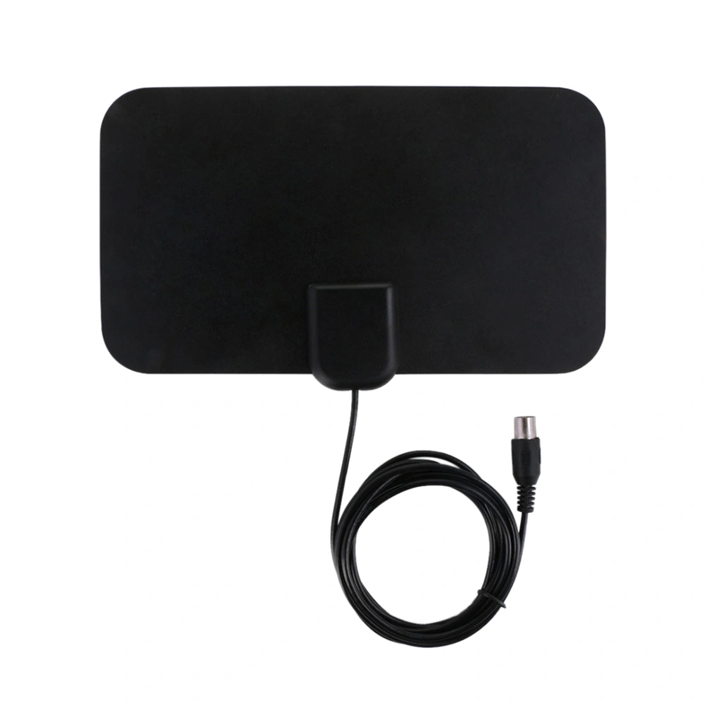 Indoor Digital ATSC TV Antenna With Amplifier Signal Booster Aerial HDTV Antenna (Black)