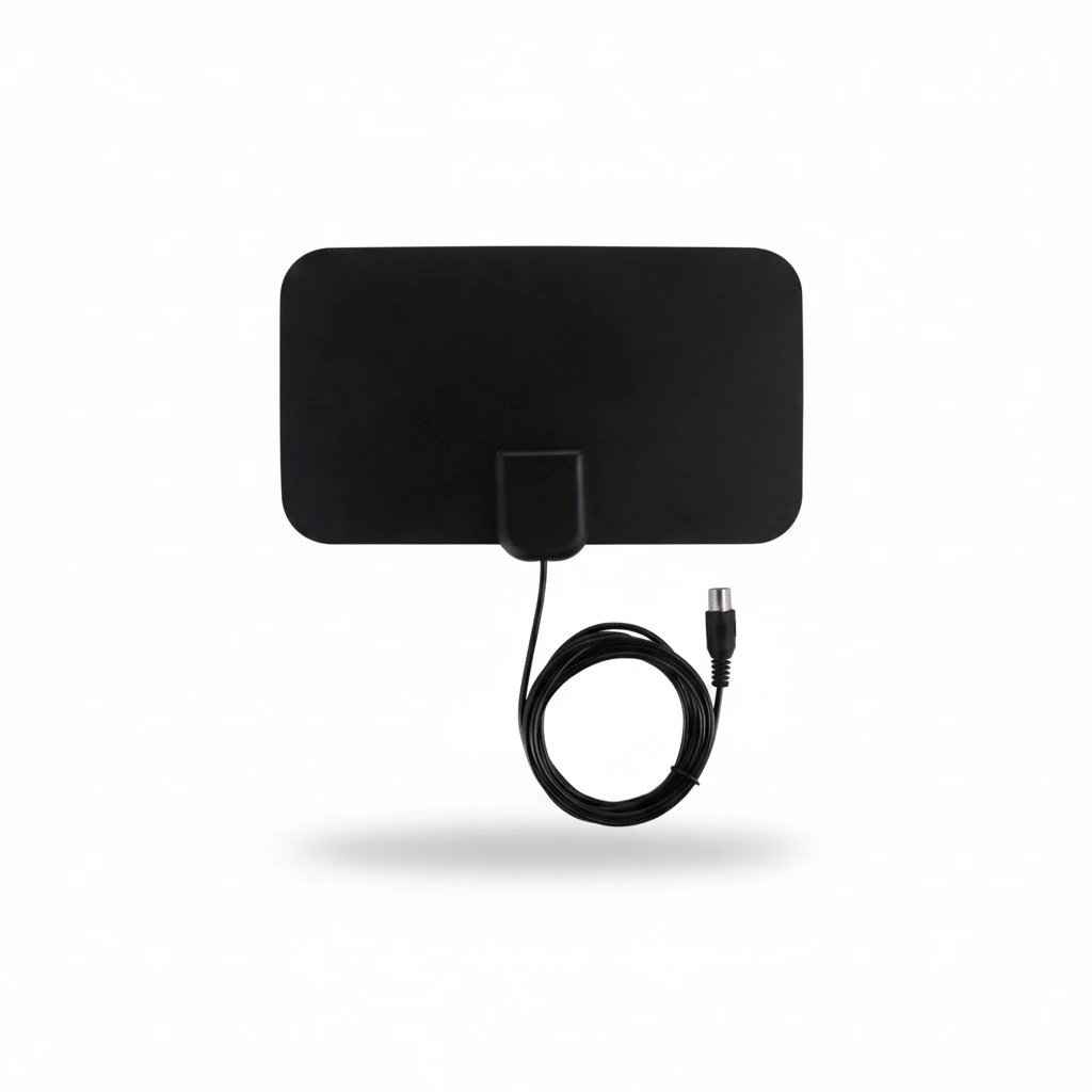 Indoor Digital ATSC TV Antenna With Amplifier Signal Booster Aerial HDTV Antenna (Black)