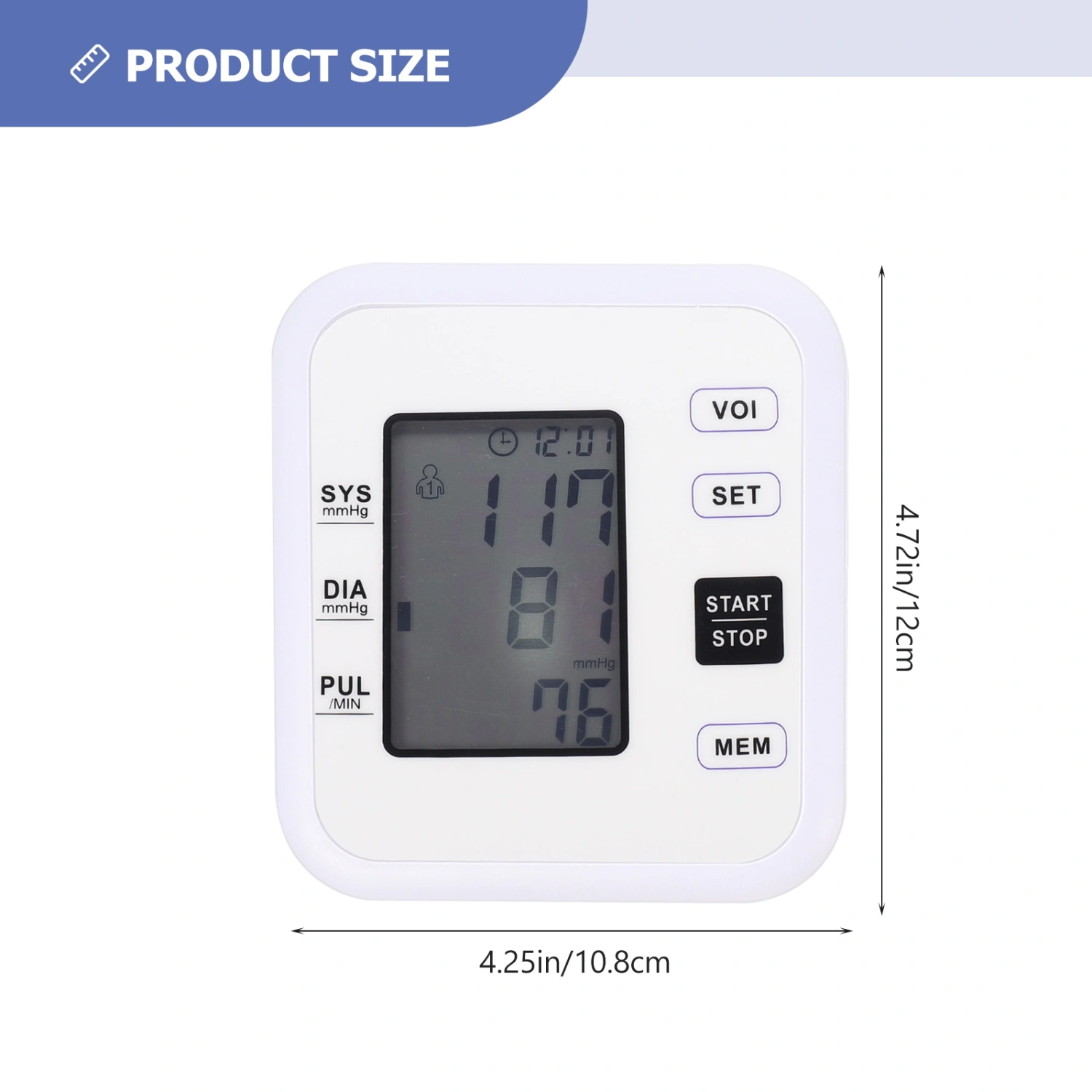 1 Set of Blood Pressure Monitor Upper Arm Sphygmomanometer Home Blood Pressure Machine