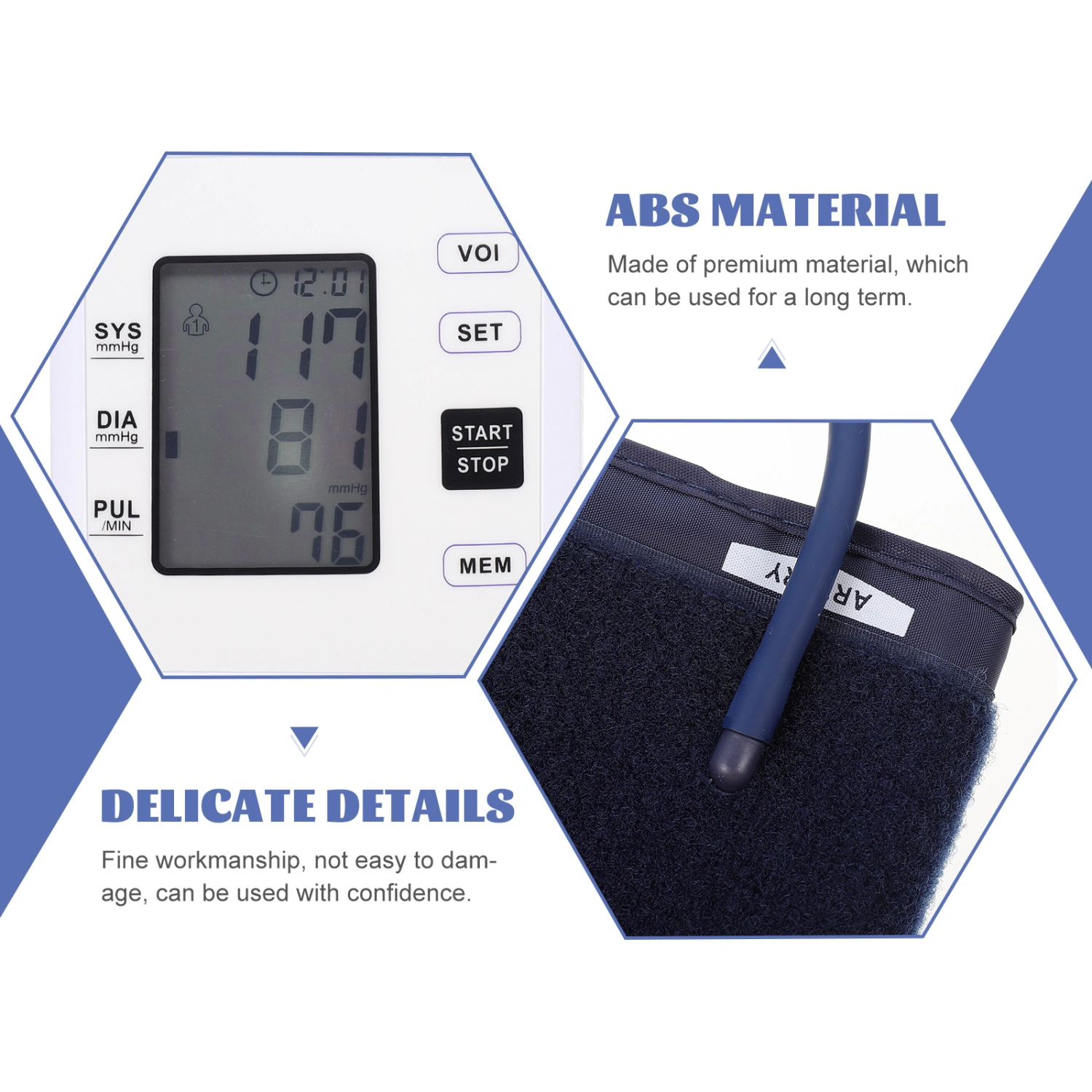 1 Set of Blood Pressure Monitor Upper Arm Sphygmomanometer Home Blood Pressure Machine