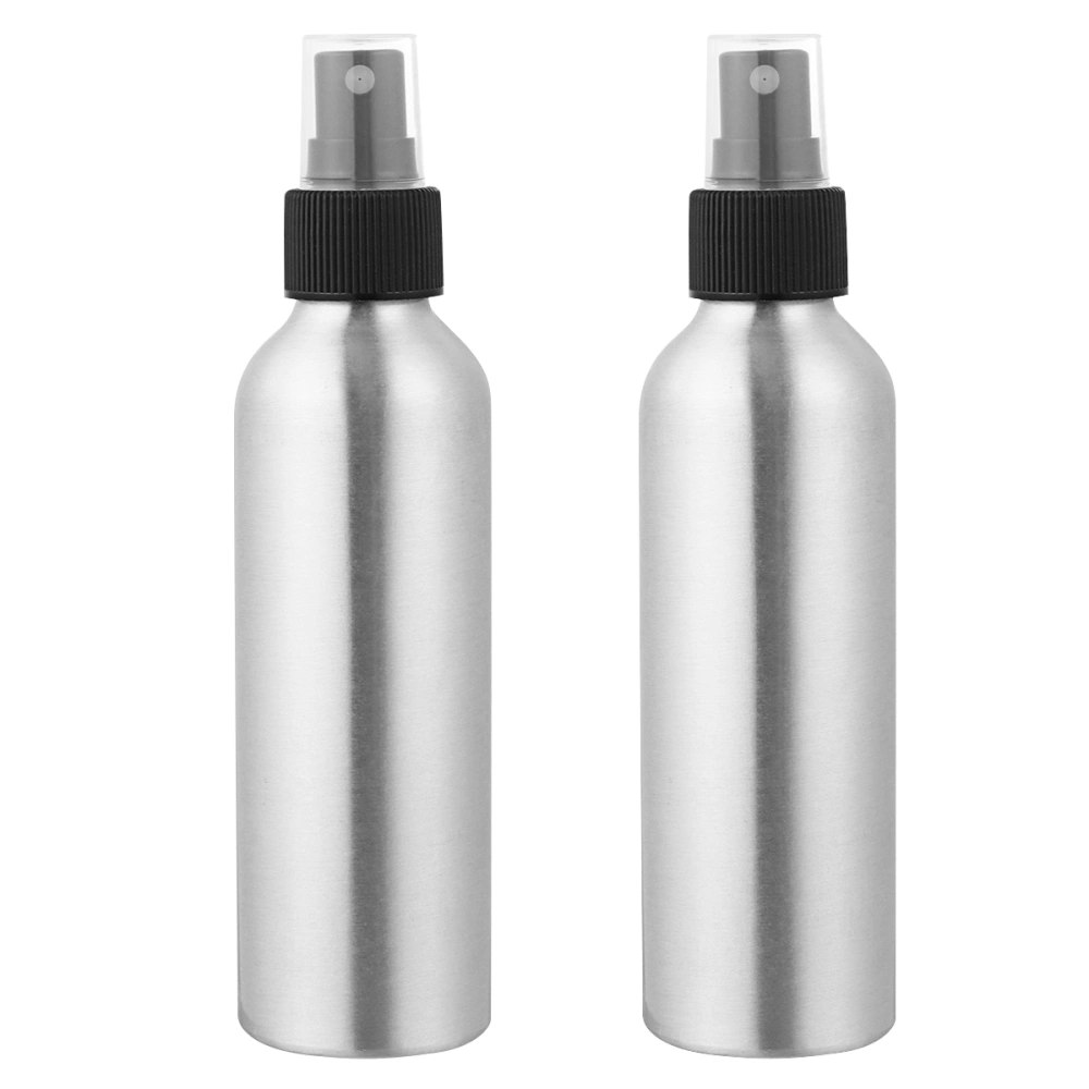 2pcs 150ml Multi-purpose Aluminium Alloy Empty Spray Bottle Water Sprayer Refillable Bottle Cosmetic Spray Liquid Storage Tools for Home Oudtoor (Silver)