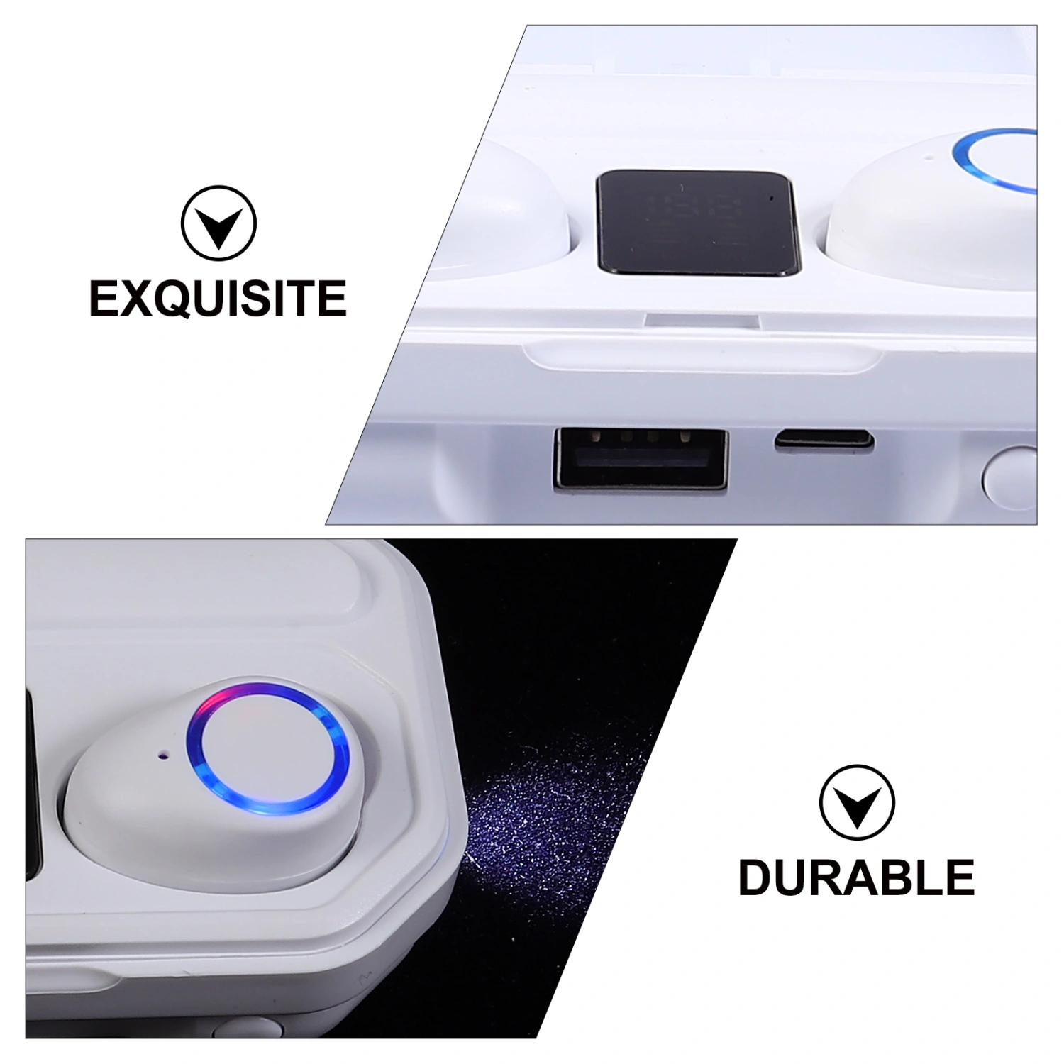 1 Pair Wireless Headphones Stereo In-ear Wireless Headset With Microphone