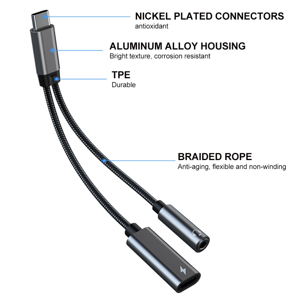 1Pc Type-C to 3.5mm Earphone Adapter Earphone Converter 3.5mm Jack Adapter