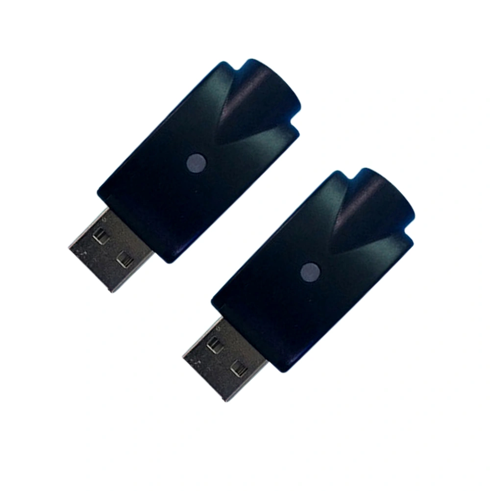 2Pcs Electronic Cigarette Converter Charger USB Wireless Charger Black