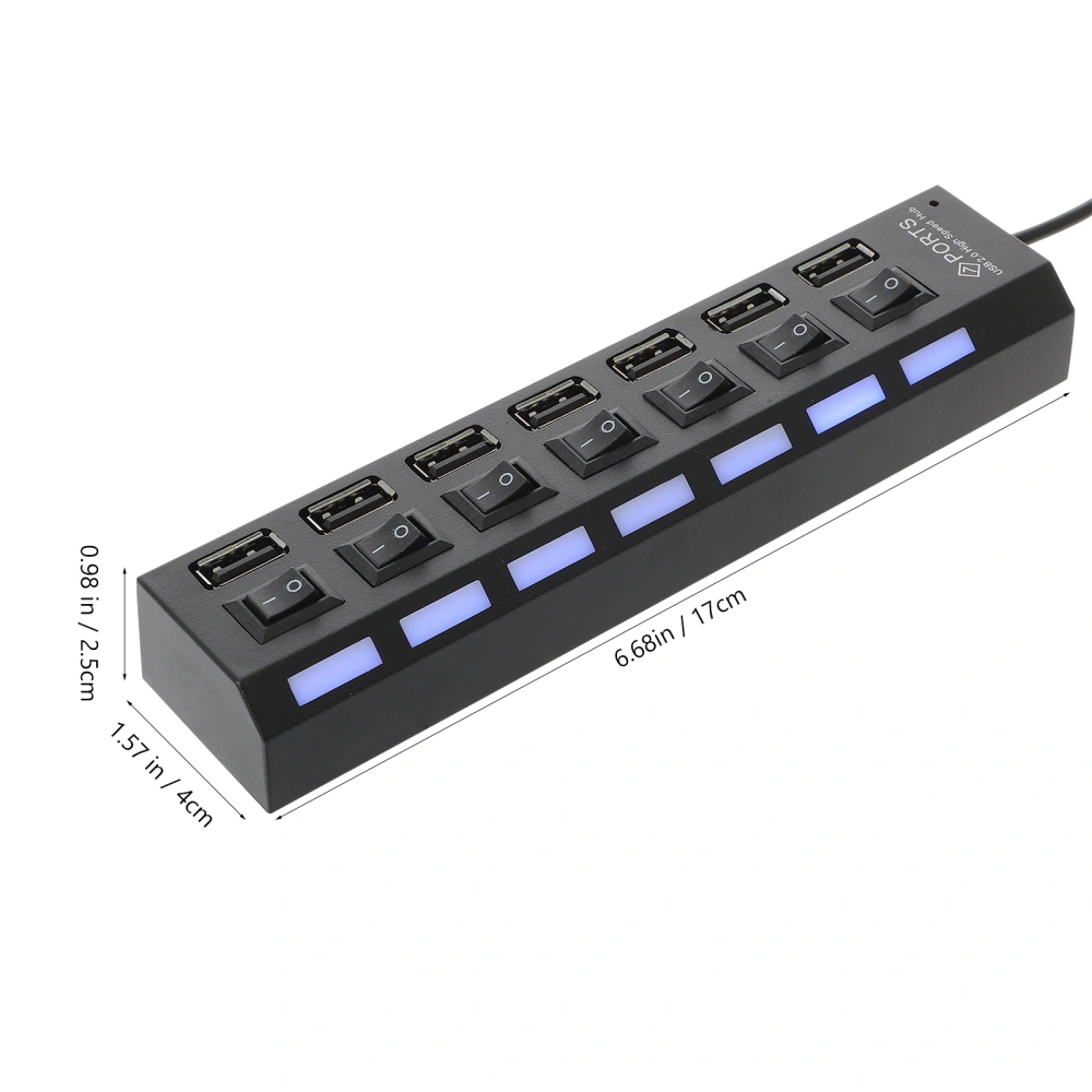 Usb Hub 7-port Usb Connector Multi Usb Port Splitter For Laptop Computer