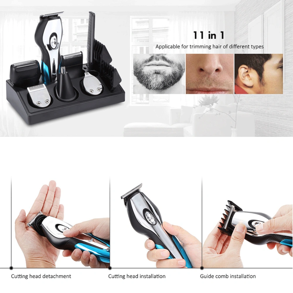 6 in 1 Electric Hair Clippers Set Professional Beard Trimmers and Hair Cutters USB Rechargeable Shaver Razor