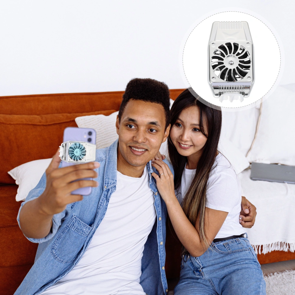 1Pc Portable Cell Phone Cooler Practical Mobile Phone Radiator Cooling Fan