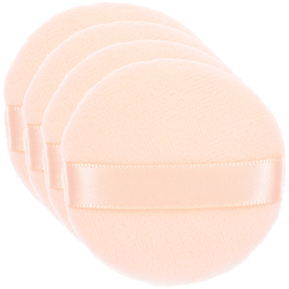 4Pcs Round Powder Puff Makeup Air Cushion Sponge Puff Non-Fluorescer Concealer Foundation Cosmetic Puff Size S