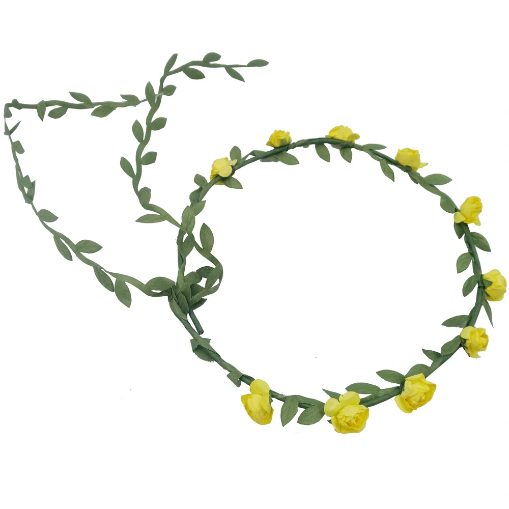 3pcs Leaf Hair Wreath Floral Crowns Bridal Flower Garland Flower Headbands for Wedding