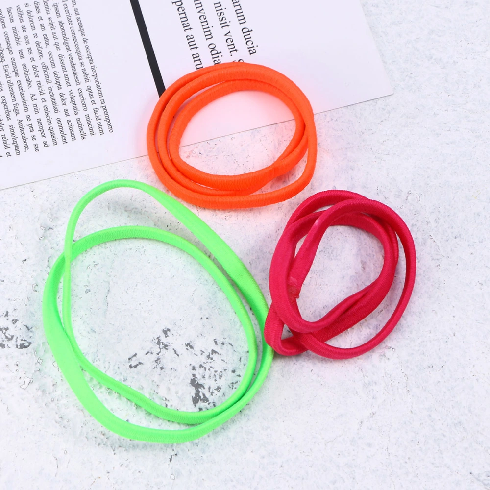 10pcs Non-slip Sports Yoga Elastic Hair Head Bands Running Headband Accessories for Women Men(each 2 of Black + Fluorescent Green + Rose Red + Fluorescent Orange + Blue)