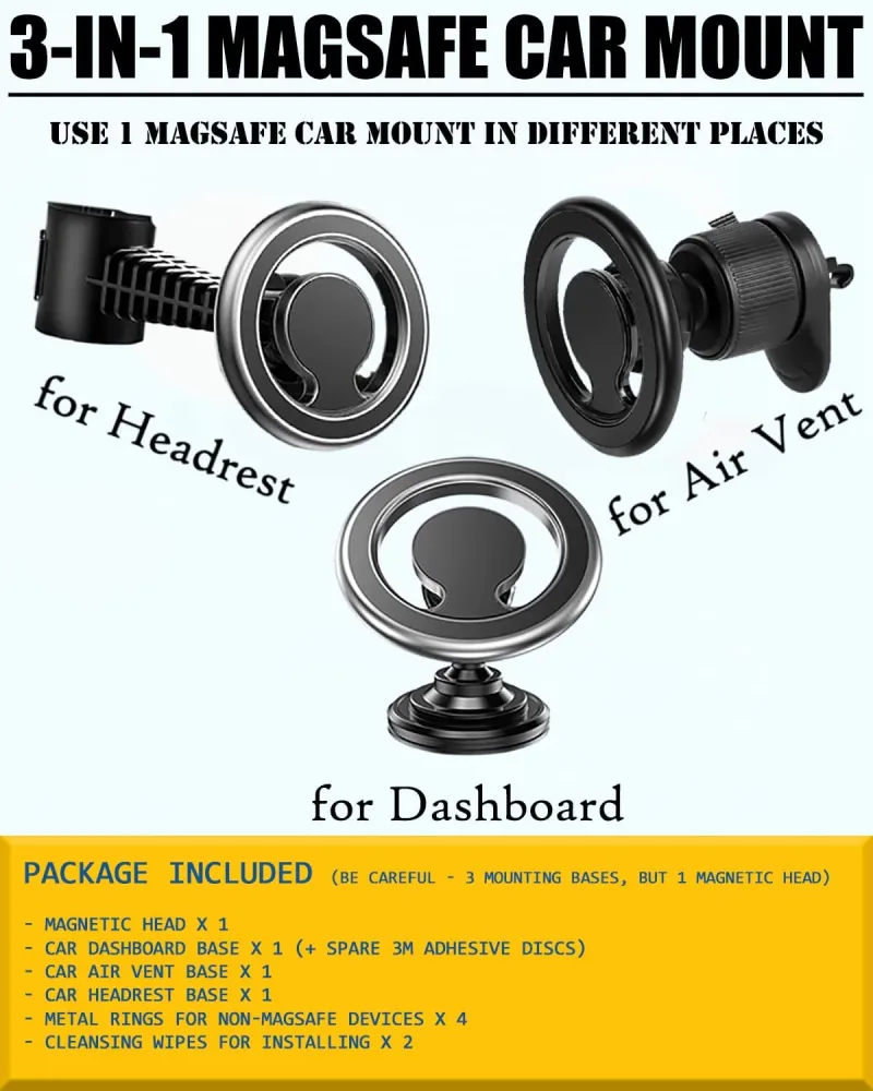 Magnetic Car Phone Holder Car Magnetic Phone Mount Adjustable Magnetic Holder