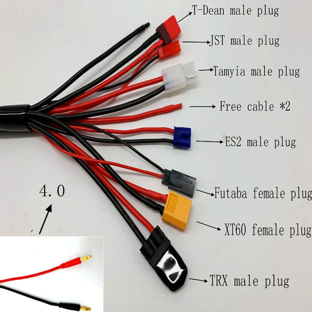 Multifunctional 8 In 1 Lipo Battery Multi Charging Plug Convert Cable Line for B6 Charger RC Part Battery Charger Line