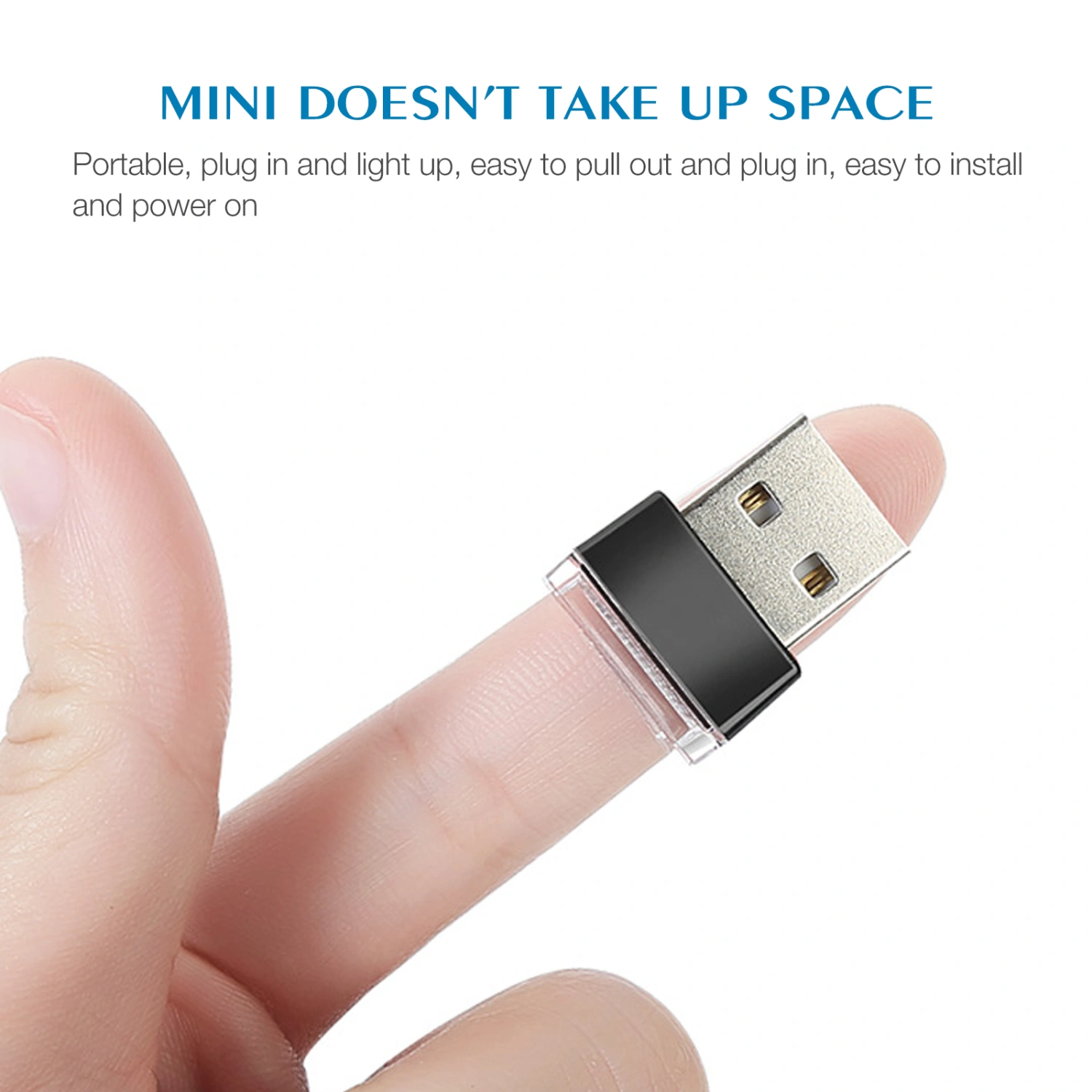 3pcs Car Mini USB Light LED Light Car Interior Atmosphere Decorative Lamp