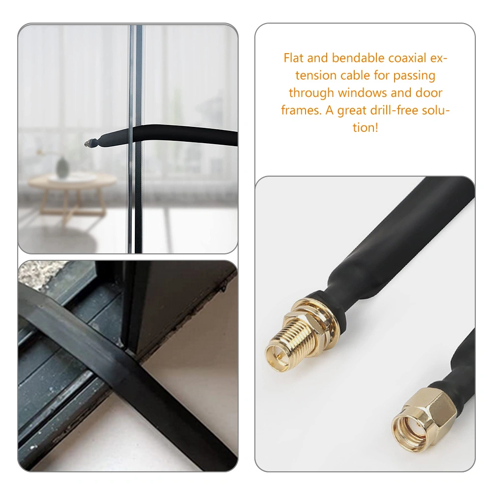 Flat Coaxial Cable Male To Female Coaxial Cable Extension Adapter Jumper Cable