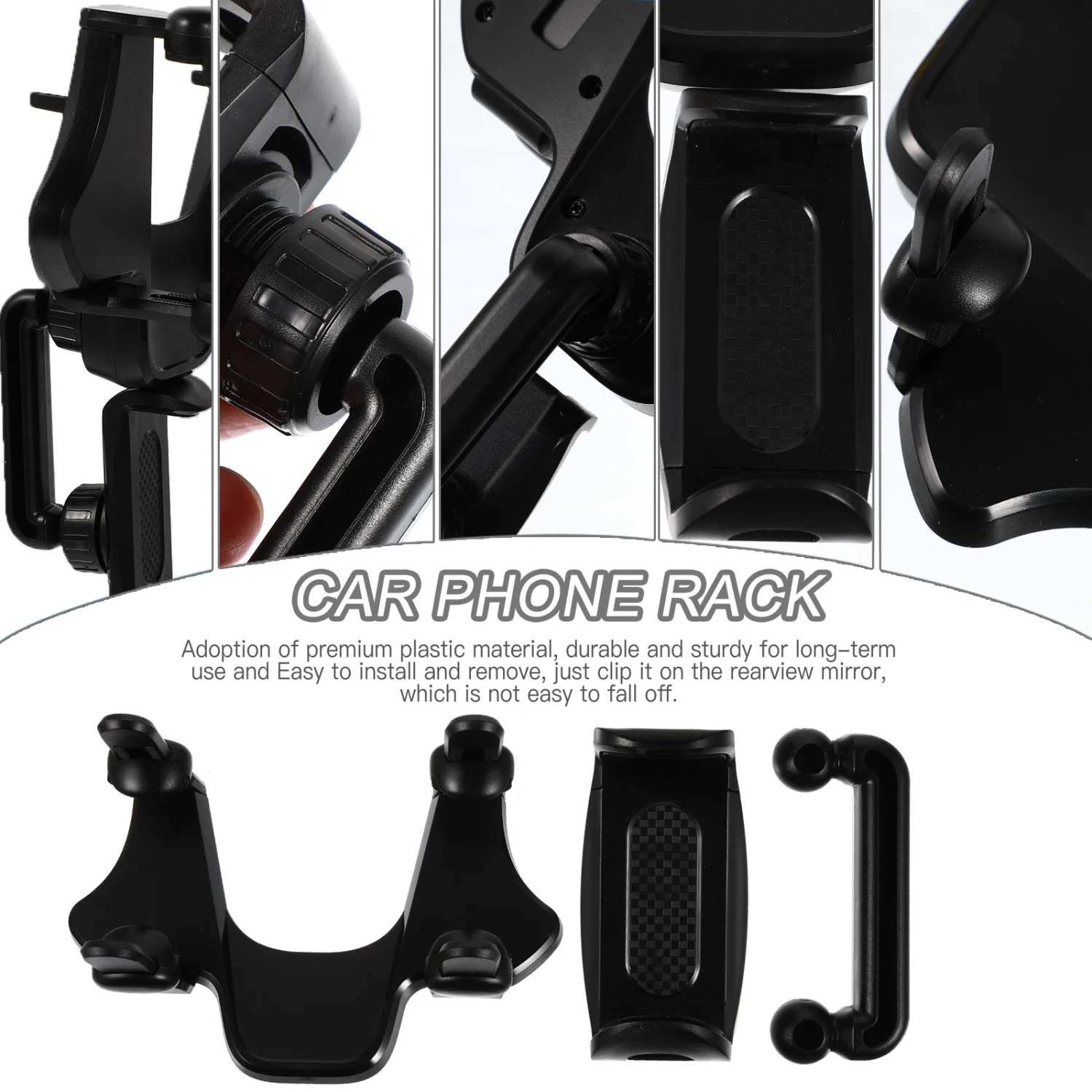 Car Phone Mount Phone Navigation Rack Rearview Mirror Clip-on Phone Rack