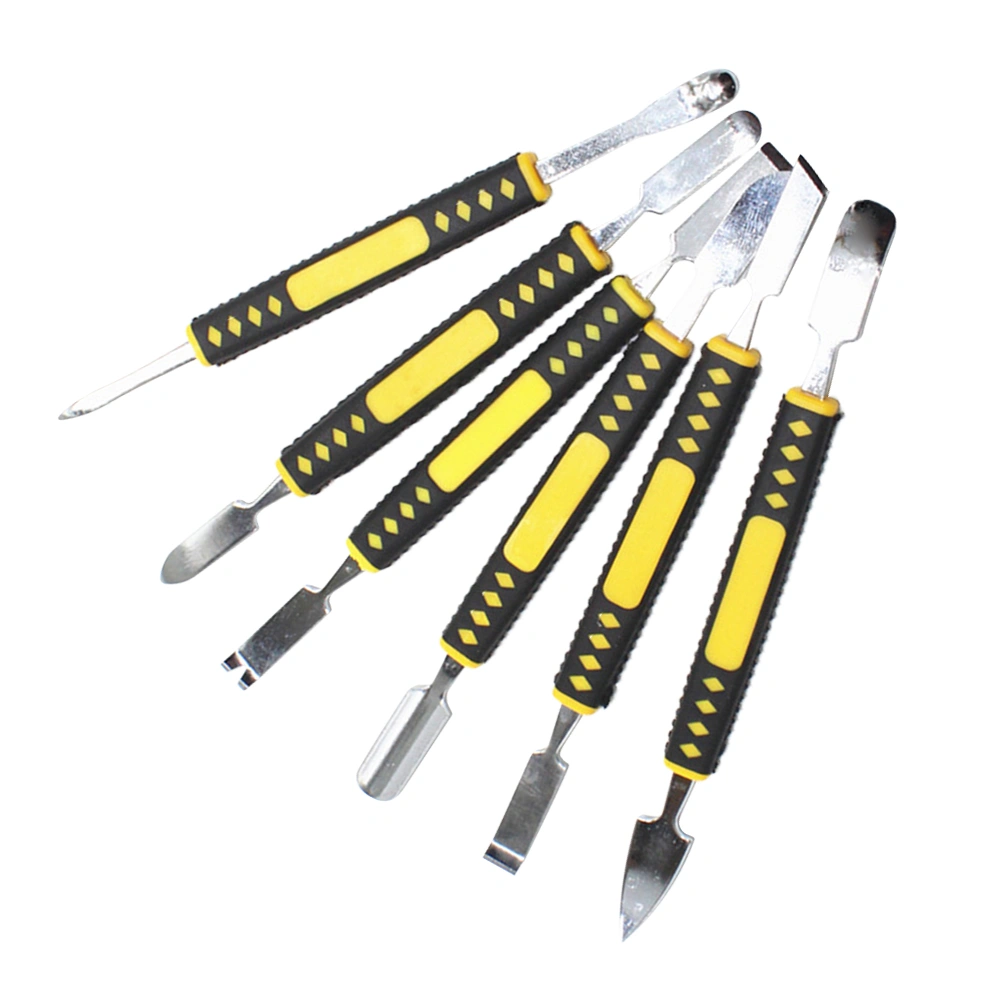 6pcs Steel Prying Bar Professional Repair Tools for Mobile Phone Tablet PC Metal Crowbar Portable Disassembly Rods