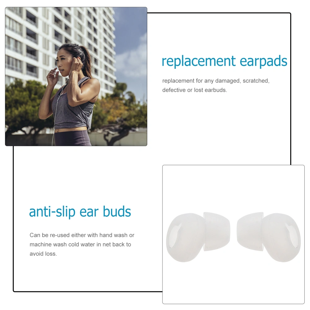 5 PairsHeadset Cover Silicone Anti-Slip Replacement Earpads Ear Gel for Gear Circle SM-R130 (Transparent)