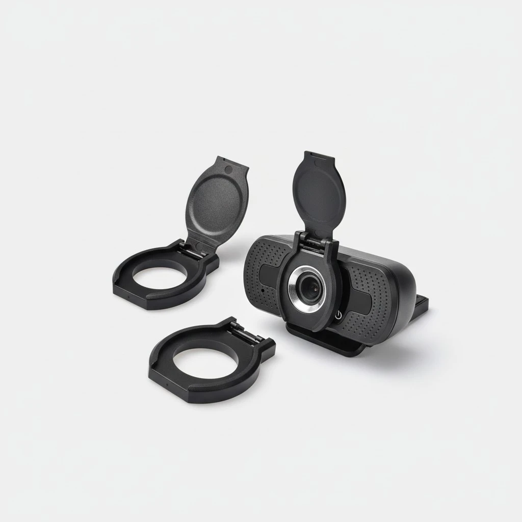 1 Set 10 Pcs USB Camera Lens Covers Webcam Lens Caps Protecting Privacy (Black)