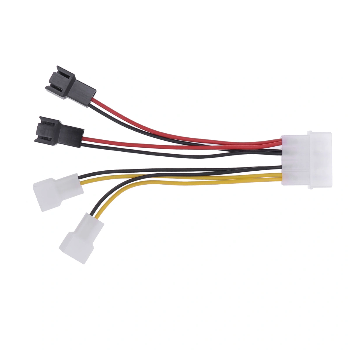 1Pc CPU 4 PIN to 3 PIN Fan Extention Cables PWM 4P Adapter Cable Computer Case Mainboard 4 PIN Power Cables Connectors Fan Splitter (Black)
