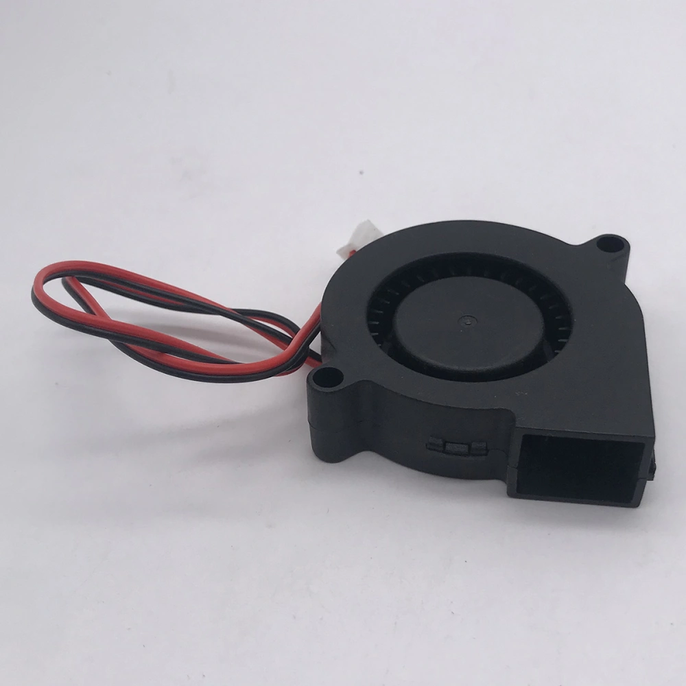 2PCS 12V 5015 Blow Fan Cooler Radial Cooling Fan Bearing Front Radiator 3D Printer Parts (Black)