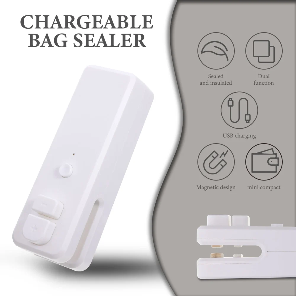 1 Set Rechargeable Mini Sealer Handheld Sealer Chargeable Bag Sealer Portable Bag Sealer