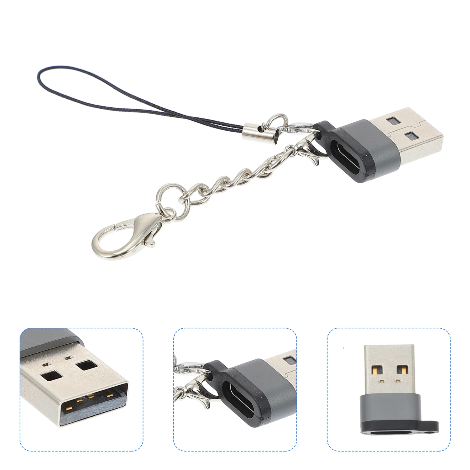 Phone Charging Adapter USB-C Female to USB 2.0 Male Data Sync Charging Adapter
