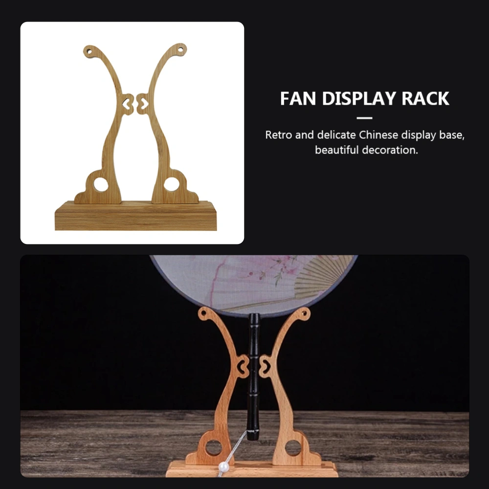 Chinese Style Fan Holder Decorative Folding Fan Storage Rack Bamboo Fan Stand