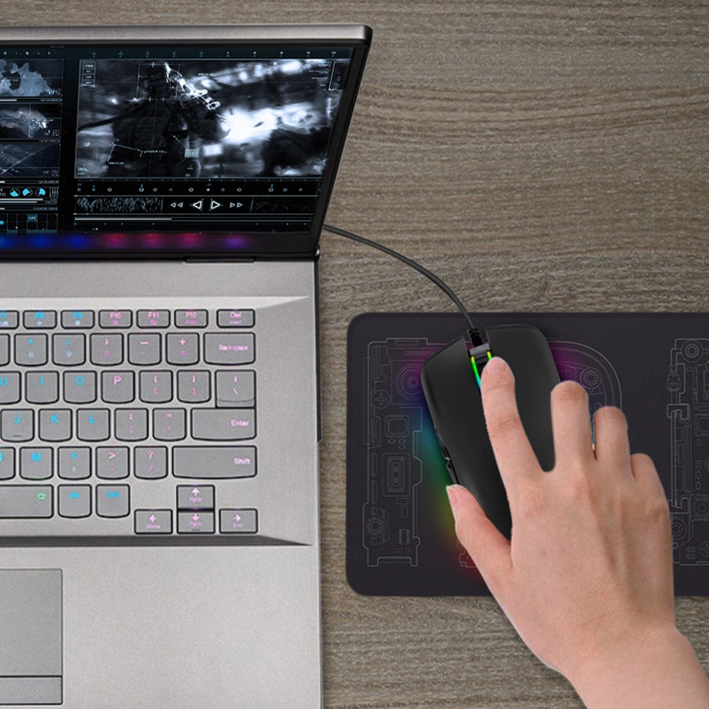 Type-C Wired Gaming Mouse 7 Keys RGB Optical Professional Pro Mouse Gamer Computer Mice for PC Laptop Games