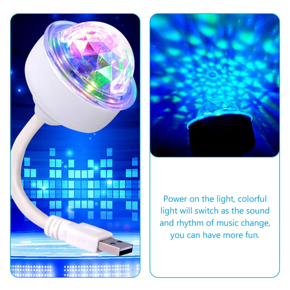 2pcs Mini Disco Light USB LED Disco Light Car Disco Light Color Changing Disco Light