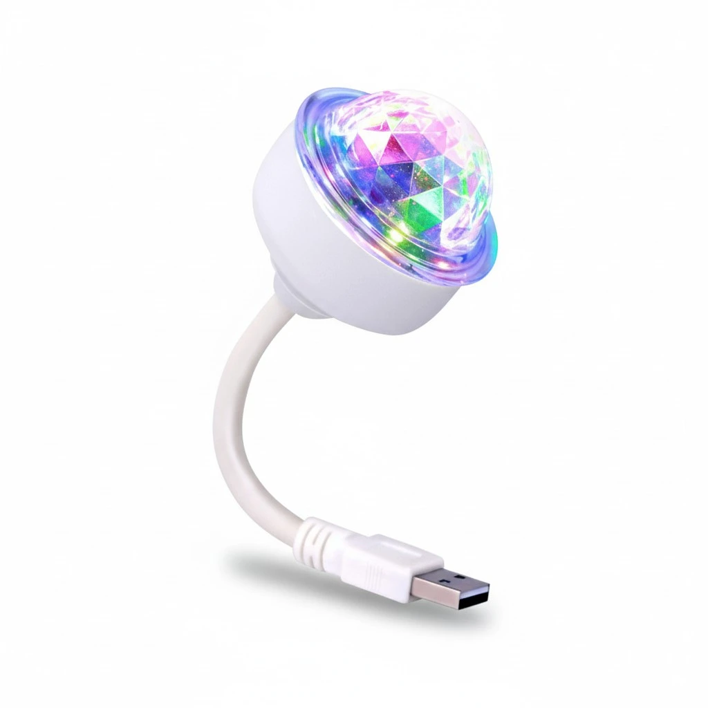 2pcs Mini Disco Light USB LED Disco Light Car Disco Light Color Changing Disco Light