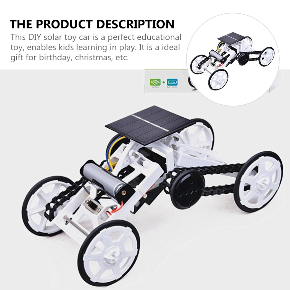 Four-wheel Car DIY Climbing Vehicle Motor Car Solar Powered Science Building Toy