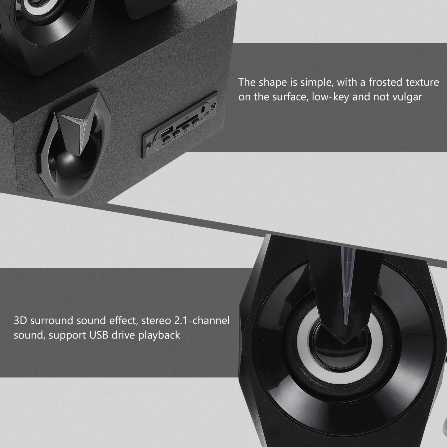 1 Set Wireless Speaker Surround Sound System 2.1 Channel Loudspeaker Box