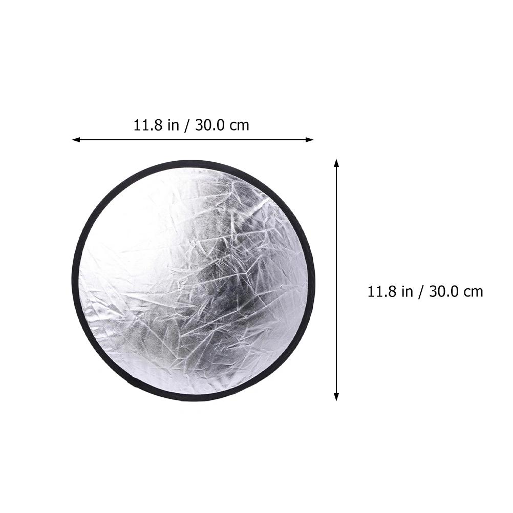 2PCS Portable Photography Reflector Round Shape Photography Prop Accessory