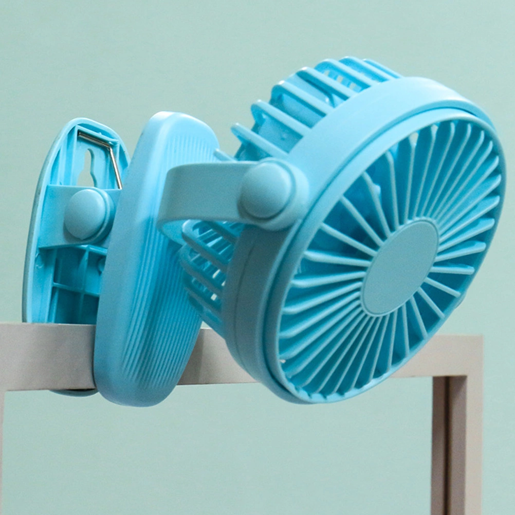 Clip On Baby Stroller Fan Personal Portable Desk Fan with Colorful Light