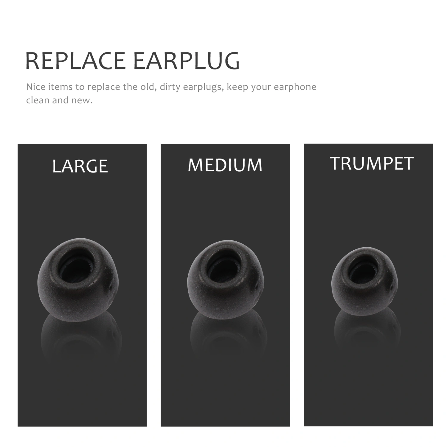 3 Pairs Earphone Caps Earbuds Headphone Accessory Compatible for AirPods Pro