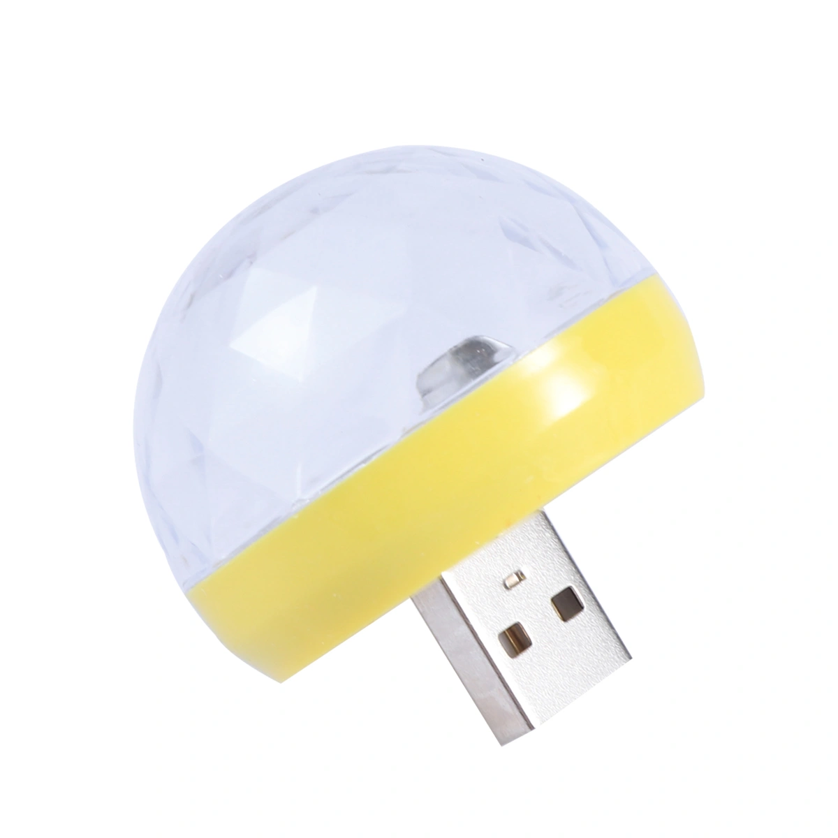 USB Mini Disco Lights Portable Light USB Powered LED Stage Ball DJ Lighting Karaoke Lights for Christmas Home Party Bar(Yellow)