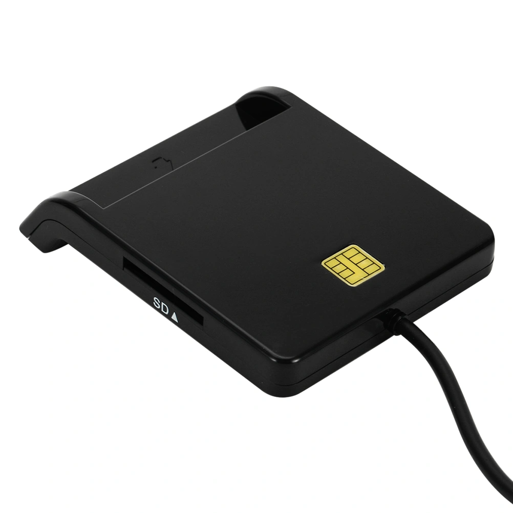 Universal Portable USB Smart Reader for Bank Tax ID CAC DNIE ATM IC SIM Reader for Phone and Tablet (Black)