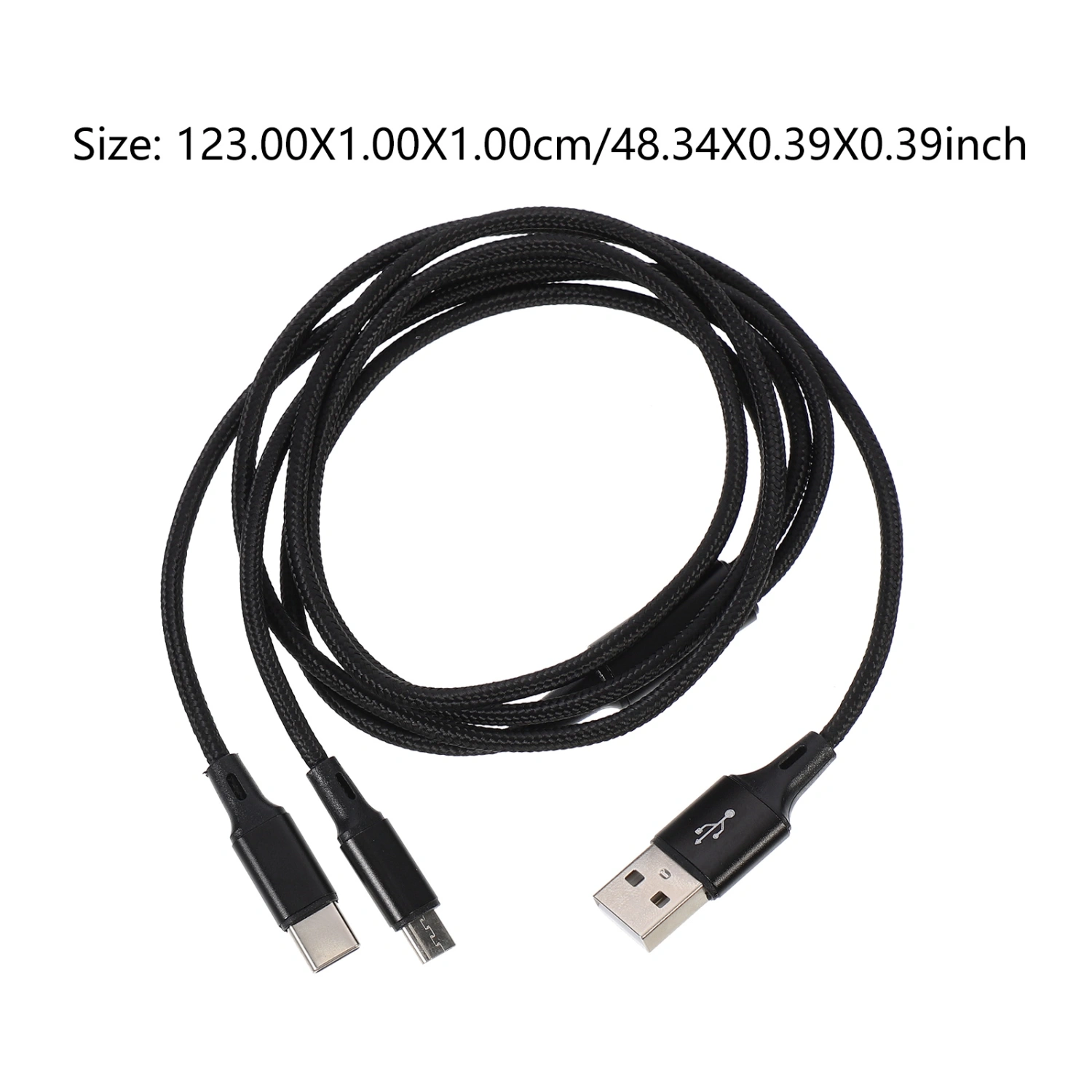 Dual Charging Cable Nylon Braided USB Cable Phone Charger Cord Data Line