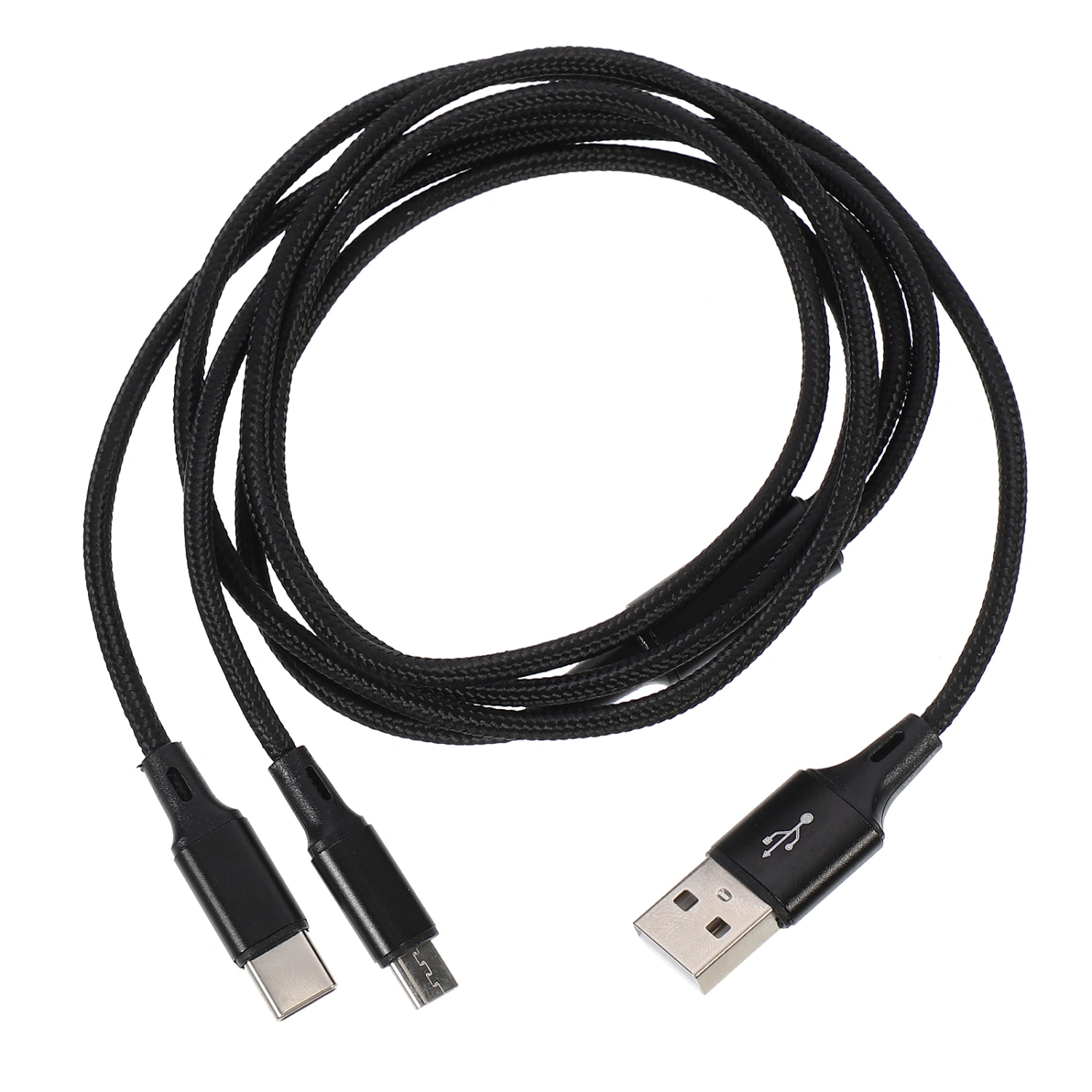 Dual Charging Cable Nylon Braided USB Cable Phone Charger Cord Data Line