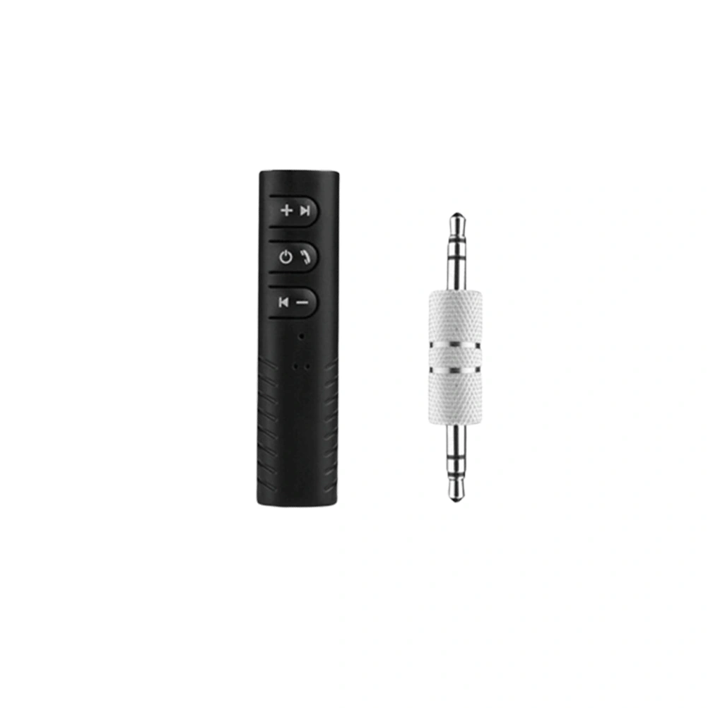 Lavalier Aux Wireless Headset Adapter Car Wireless Transmitter Receiver Smart Hansfree 3.5mm Music Receiver with Storage Bag (Black)