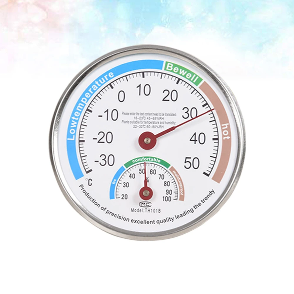 Durable High Precision Pointer Hygrothermograph Multiple Use Thermometer Hygrometer (White)